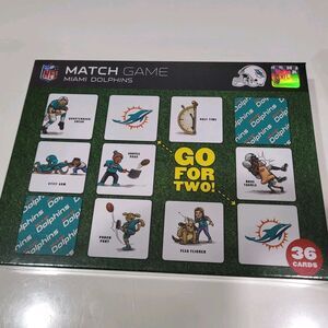NFL Match Game, Miami Dolphins, 36 Cards Your Team On Every Card Game Sealed